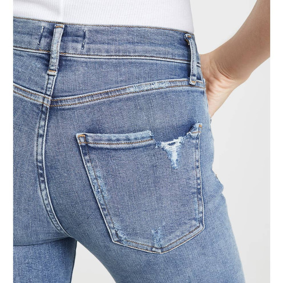 AGOLDE Sophie Mid Rise Skinny Ankle Length Distressed Jeans Women's Size 26 EUC - Picture 4 of 10